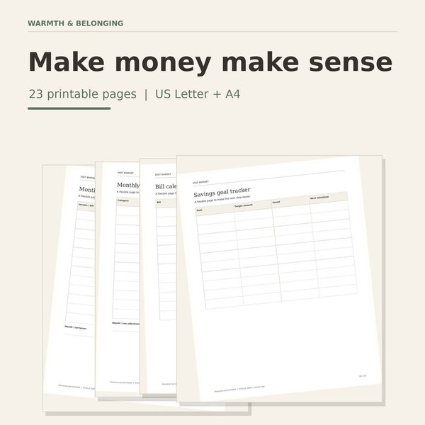 Holiday Budget & Savings Tracker printable preview