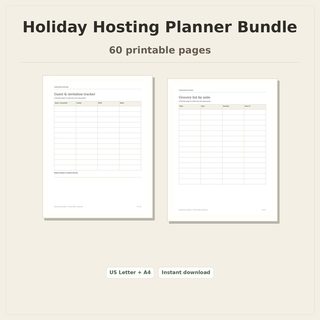 Holiday Hosting Planner Bundle printable cover