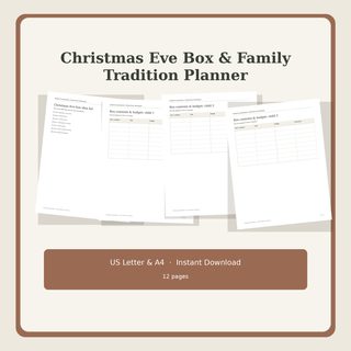 Christmas Eve Box and Family Tradition Planner printable cover