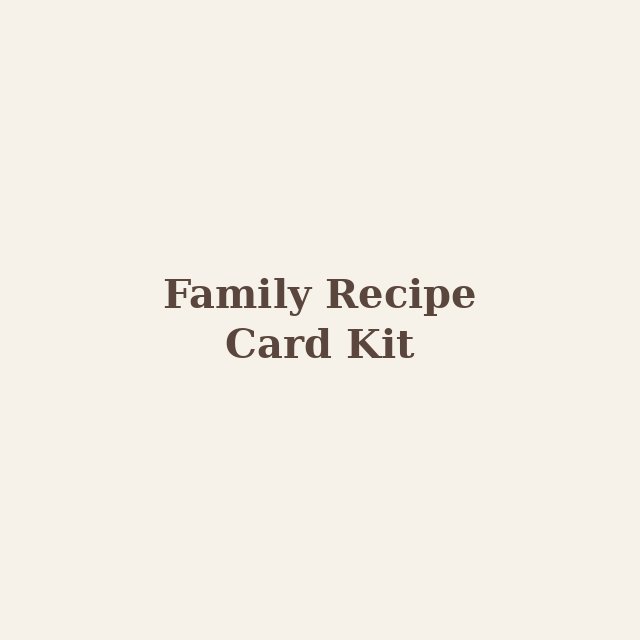 Family Recipe Card and Divider Kit printable cover page