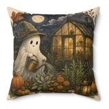 Moonlit Ghost Garden throw pillow design