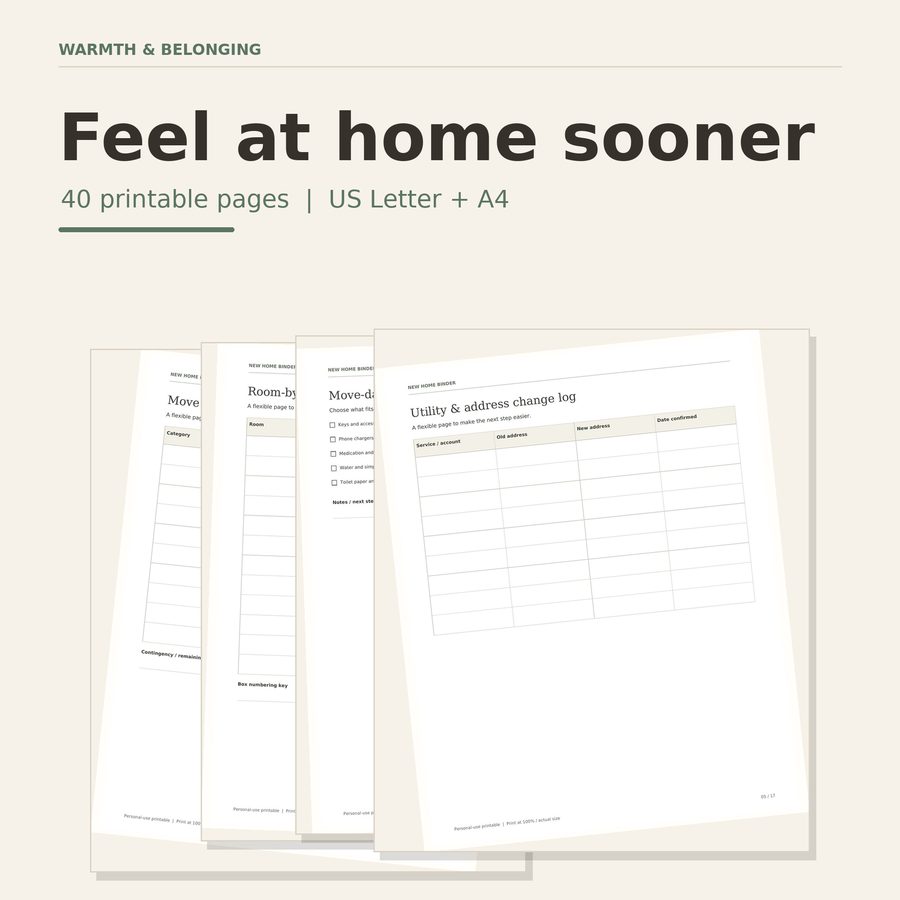 First Home Bundle printable cover