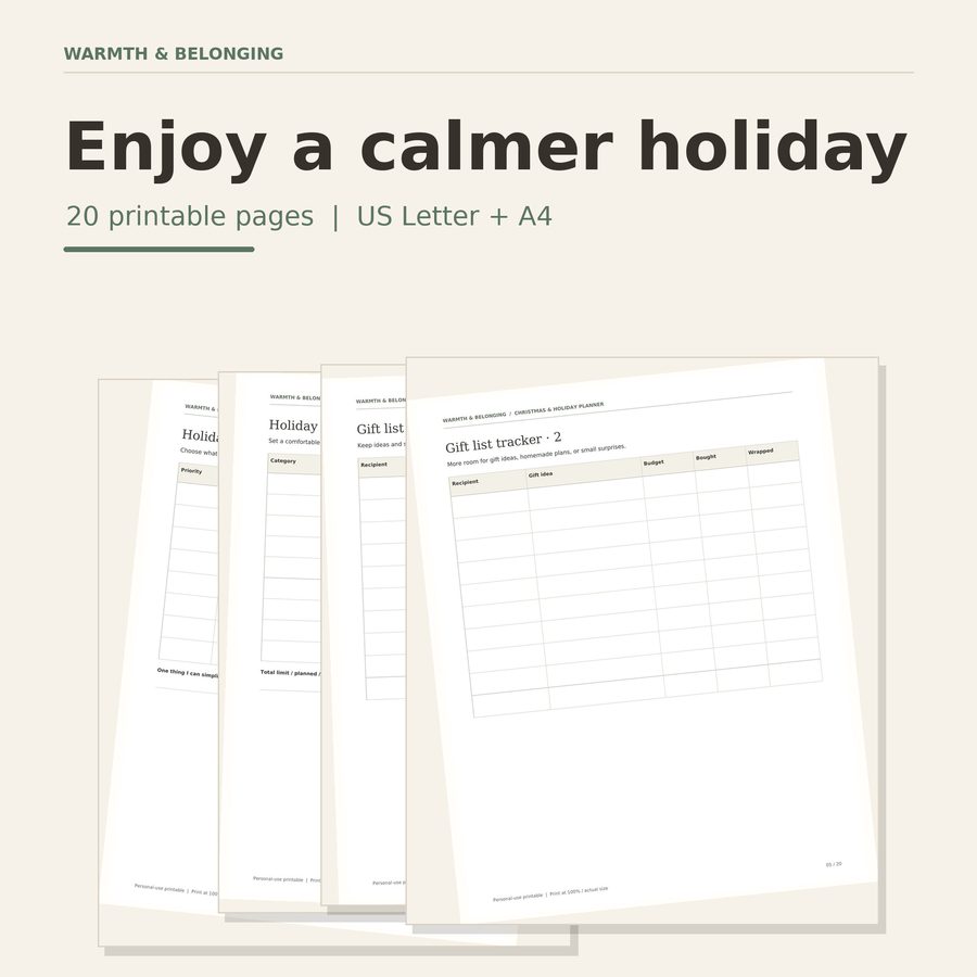 Christmas Holiday Planner Bundle printable cover