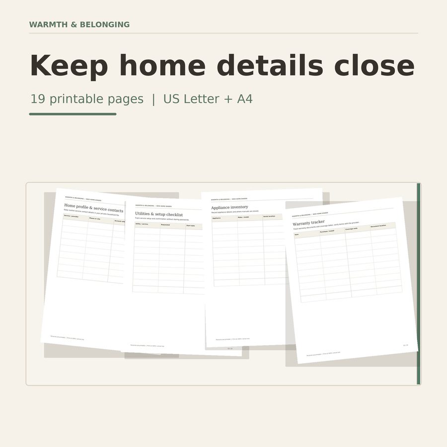 New Home Binder printable cover